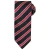 Premier Heren Streep Wafel Stropdas (Zwart/Rood)