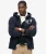 Vintage Athletic Zip Hoodie Blauw