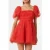Forever New Cody Embroidered Skater Mini Dress Red