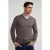 River Woods Normal Fit Basic Cotton V-neck Sweater Croissant Mix