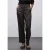 Geruite straight legs broek