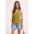 TRENDYOLMİLLA Dames Groen Effen Mouwloos Getailleerd Blouses