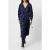 French Connection Aden Wrap Ls Dress L Midnight
