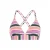 Protest voorgevormde triangel bikinitop MIXSUPERA roze/groen/wit