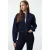 TRENDYOLMİLLA Dames Donkerblauw Effen Lang Regular fit Jassen