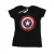 Marvel Dames/Dames Captain America Splatter Shield Katoenen T-Shirt (Zwart)