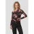 Anytime one shoulder mesh top zwart