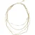 White Stuff Blossom Multi Layer Necklace Gold Tone Metallic