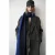 Mango wollen sjaal blauw