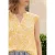 Chiffon bloes met gespleten hals