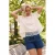 Sanny x LOLALIZA x Wehkamp regular high waist denim short medium blue denim
