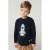 Copenhagen Colors gebreide trui met print – donkerblauw