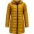 Lange Puffer Jas Dames – Jas met Capuchon Dames – Dubbelzijdig – Slim Fit Damesjas – Geel