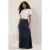 TRENDYOLMİLLA Dames Donkerblauw Effen Maxi Skater Rokken