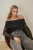 Off-shoulder Glanzende Tulle Blouse