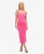 Superdry Vrouwen Jersey Midi-jurk met Vierkante Hals Roze