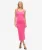 Jersey Midi-jurk met Vierkante Hals Roze