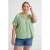 GREAT LOOKS crinkle top met strikkraag lichtgroen