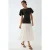 Fitted Contrast Midi-jurk met ronde hals