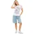 Brave Soul Dames-T-shirt met opdruk en contrasterende mouwen (Wit/siliconen)
