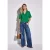 Street One Dames Blouse in effen kleur in Groen