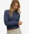 Essentials Slanke Kabeltrui Blauw