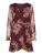 VERO MODA Jurk ‘MARYA’  mintgroen / wijnrood