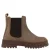 Develab leren enkelboots met profielzool – taupe