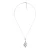 Orphelia Dames 925 Sterling Zilveren Ketting met Hangertje – Zilver/Zwart ZH-4839