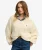 Oversized V-hals Kabeltrui White