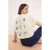 TRENDYOLMİLLA Dames Ecru Slogan Kort Oversized T-shirts