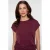 Geisha aansluitend top met rijgdetail – aubergine