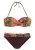VIVANCE Bikini  chocoladebruin / geel / groen / oranje