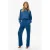 Fifth House regular high waist gestreepte broek blauw