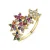 Luxenter ring met multicolor zirkonia 18k goud – Qianvi