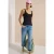 Effen longtop met ronde hals