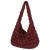 Sarlini doorgestikte crossbody tas donkerrood