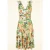 Topvintage Exclusive ~ Grecian tropical vlinder jurk in wit en en oranje