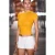Kort T-shirt met slim fit en ronde hals