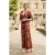 Topvintage exclusive ~ Savannah Floral jumpsuit in donkeroranje