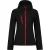 Regatta Dames/Dames Venturer 3 Layer Hooded Soft Shell Jacket (Zwart/Rood)
