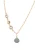 faina Ketting  turquoise / rose-goud / transparant