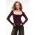 Blouse met vierkante hals en slim fit