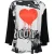 Sheer Back Top met wijde mouwen