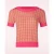 Rosy gebreide top in roze en groen