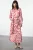 Ecru maxi-jurk voor dames met bloemenprint, lang, casual/dagelijks, comfortabel met hijab.
