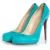 Turquoise suède pumps