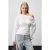 Asymmetrische blouse met één blote schouder en cut-out