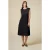 Oltre Dual Fabric Midi Dress Black