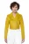 Dames geel cropped Brando leren bikerjack – Bellville